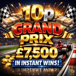 10p GRAND PRIX Competition with Luck Pup Prizes